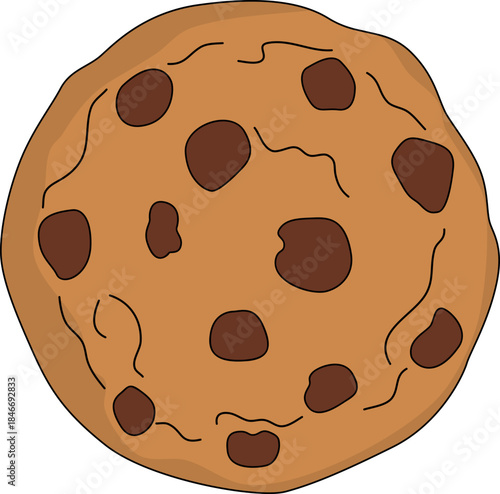Vector illustration of chocolate cookie