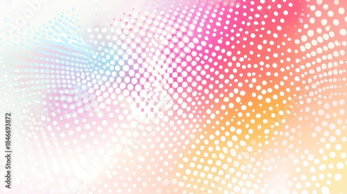 Wallpaper Mural Vibrant abstract network of expanding white halftone dots creating a dynamic gradient pattern, perfect for modern digital graphic design, technology, or celebration themes Torontodigital.ca