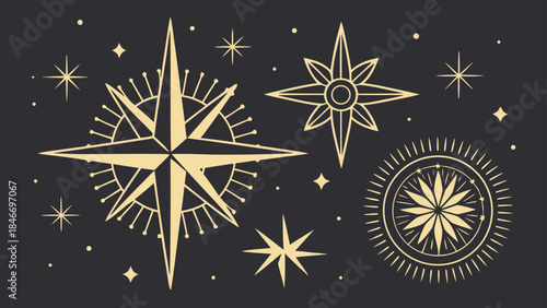 Gold lights rays scene background.

Set of Gold stars on a runway Stage, glowing Spotlights with focused lighting and realistic lens flare from Lamps. Vector PNG design. Light effect. Transparent