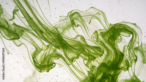 Chlorophyll or Algae Extract Diffusion in Water Background