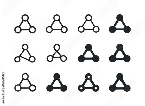 B2B Marketing Icons. b2b marketing solutions. Icon set. Set Logo