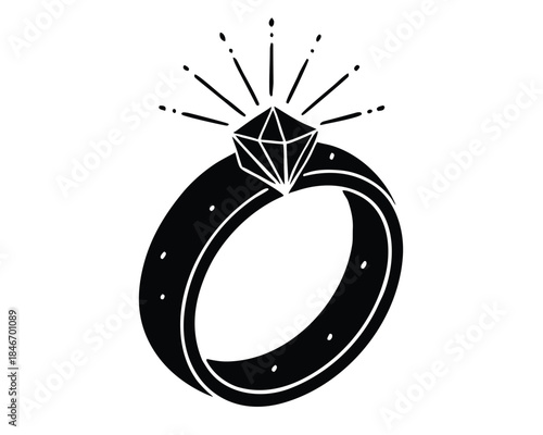 celebration ring vector icon on white background