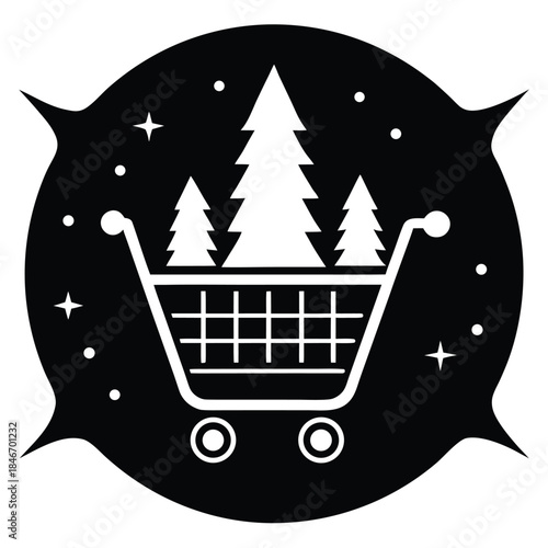 ecommerce newyear vector icon on white background