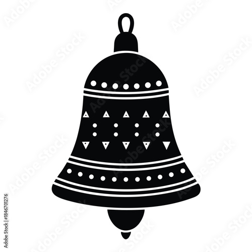 festive bell indian vector icon on white background