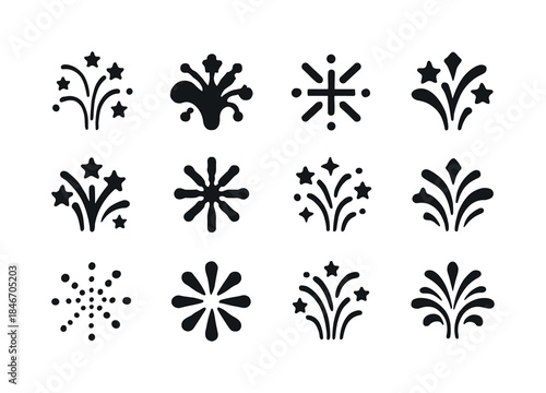 Holiday Icon Set. Holiday celebrations and gifts. Icon set. Set