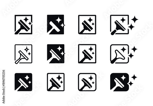 Home Cleaning Icons. Home cleaning hacks. Icon set. Set Logo of