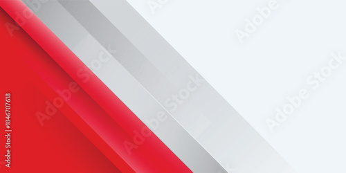 red and white banner background with diagonal stripes eps10