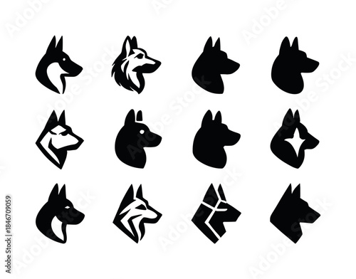 Shepherd Logo Variations. Shepherd. Icon set. Set Logo of shephe