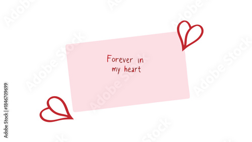 Minimal pink envelope illustration with love letter and hearts for romantic expressions and sentiments in relationships