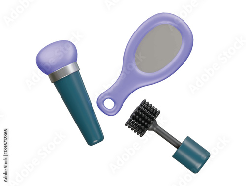 beautician icon 3d illustration render