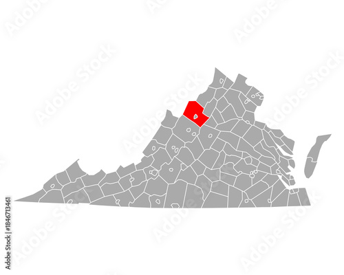 Karte von Rockingham in Virginia