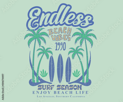 California beach club. Endless summer artwork. Summer vibes artwork. Surfing club artwork. Summer good day. Enjoy beach life.