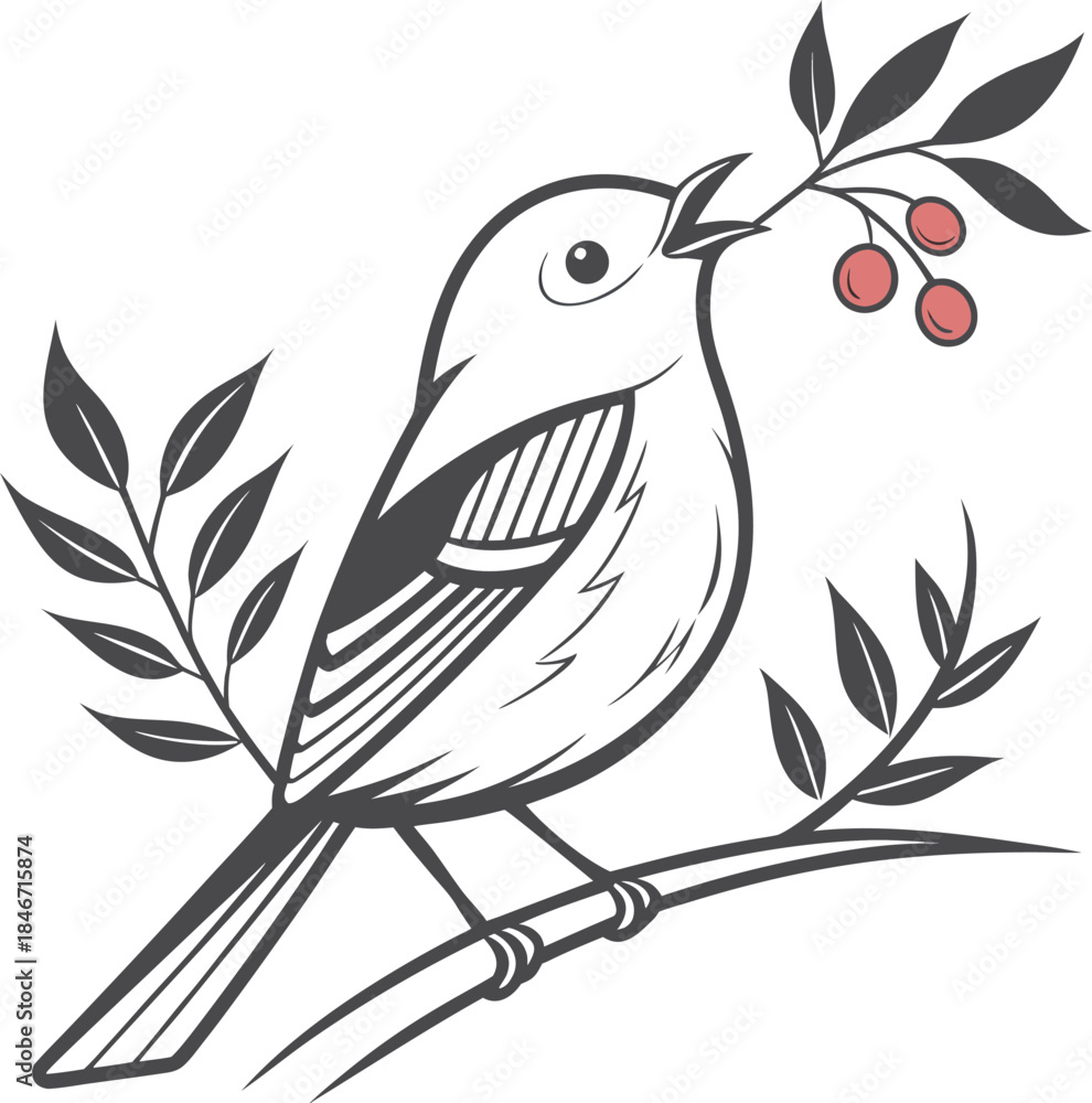 Fototapeta premium vector illustration of a bird