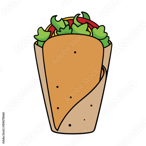 Warm flour tortilla wrapped around seasoned rice, beans, tender meat, fresh veggies, and melted cheese, finished with zesty salsa for a hearty, flavorful burrito.
