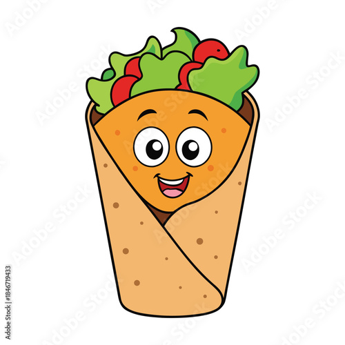 A tasty grilled chicken wrap with tender, seasoned chicken, fresh crisp veggies, and creamy sauce, all wrapped in a soft tortilla for a perfect handheld meal.
