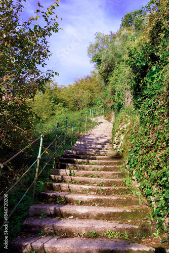 Trail from San Rocco di Camogli to Punta Chiappa, Liguria, Italy