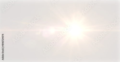 Bright sunlight PNG with shimmering star shine, soft space flare,  luminous flash. This PNG sparkle works well for vector light effects and cosmic-style scenes, delivering a vivid, PNG