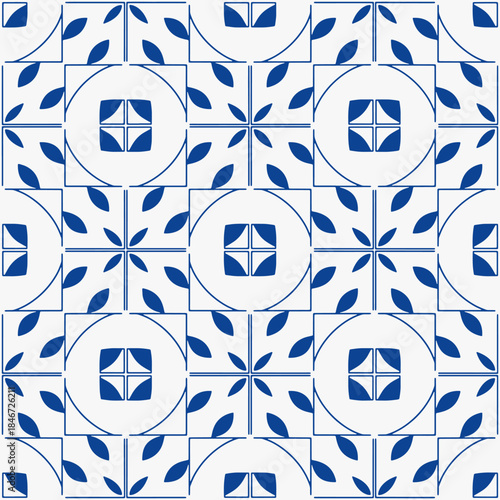 Seamless pattern trend design on a crisp white background