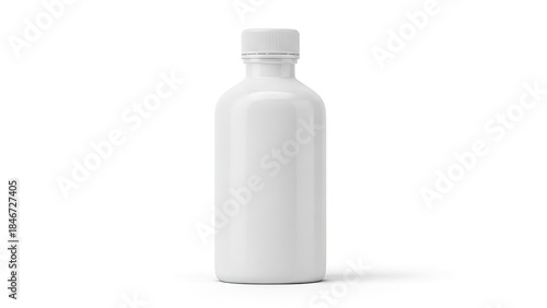 white plastic bottle isolated on white