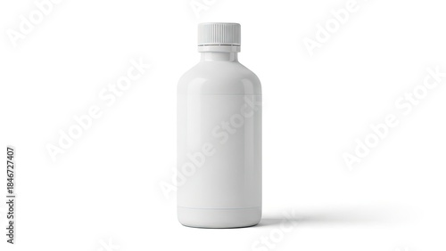 white plastic bottle isolated on white