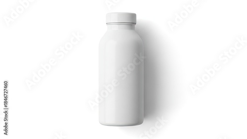 white plastic bottle isolated on white