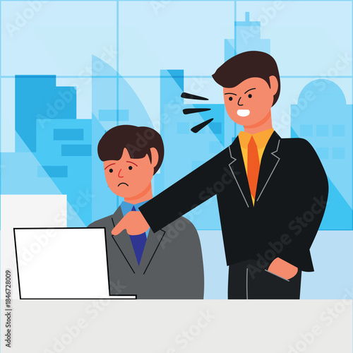 Boss angry over employees poor work performance
