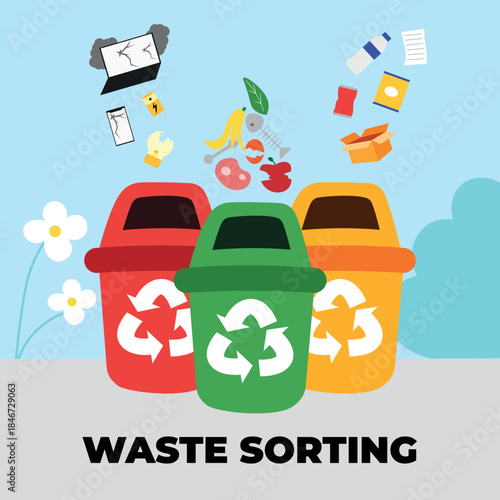Waste sorting for environmental conservation