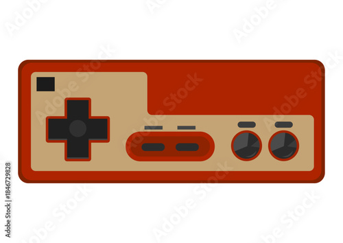 レトロなゲームコントローラーのベクターイラスト - Retro Game Controller Vector Illustration