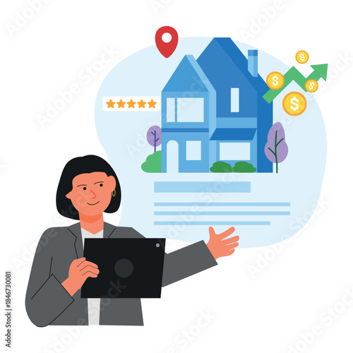 real estate agent presenting to clients