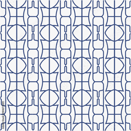 Seamless pattern trend design on a crisp white background