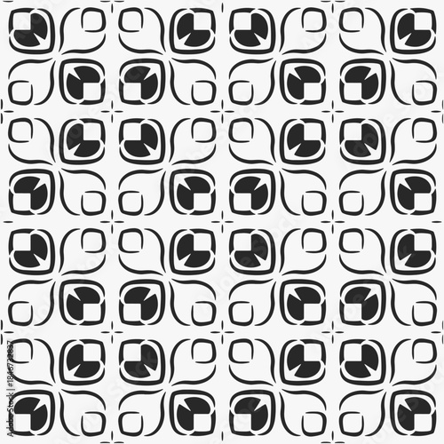 Seamless pattern trend design on a crisp white background