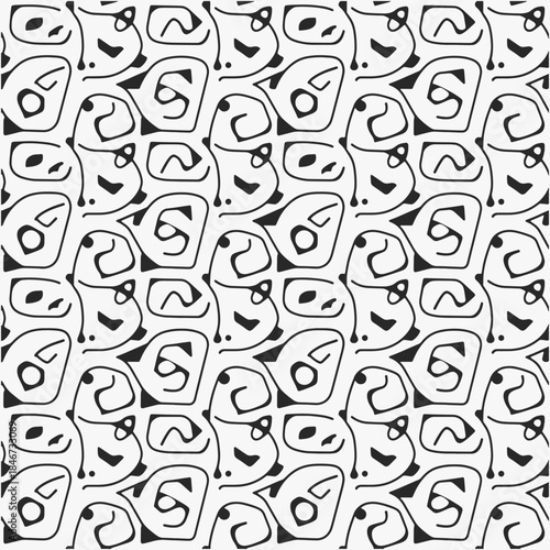 Seamless pattern trend design on a crisp white background