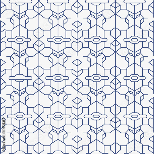 Seamless pattern trend design on a crisp white background
