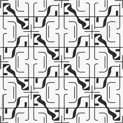 Seamless pattern trend design on a crisp white background