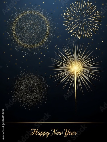 Fireworks exploding in the night sky on new year s eve