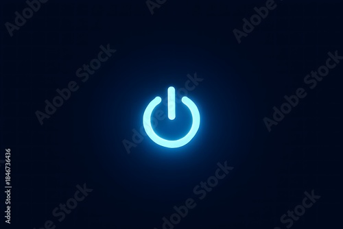 power button on dark background