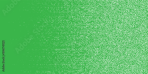 green gradient grunge wavy sand grain background. Stippling curved gradient wave texture. Black dots, speckles, particles or granules. vector