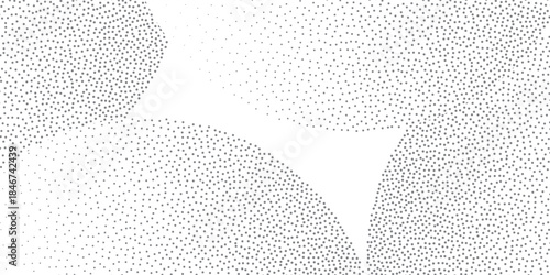 modern grunge wavy sand grain background. Stippling curved gradient wave texture. Black dots, speckles, particles or granules. modern dots