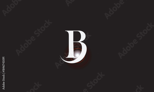 B,BB , B Abstract Letters Logo Monogram