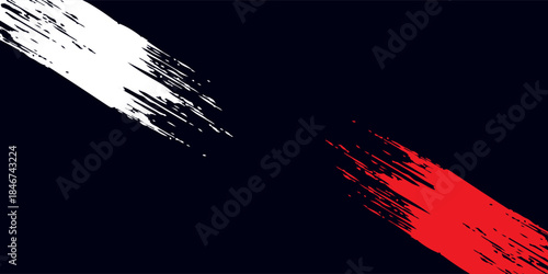 Aged gunge texture. Scratched black structure with red brush decorative illustration. Hand-drawn painted abstract background.vector illustrator