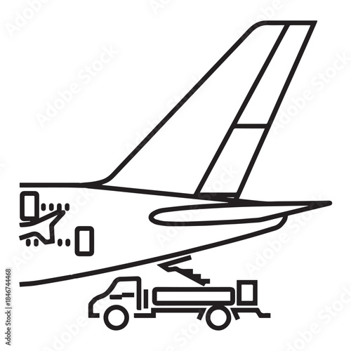 Airplane Maintenance Thin Line Icon