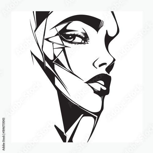 vector illustration of a woman