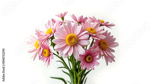 Pink Daisy Flowers Bouquet Fresh Bright Natural Light Minimalist Style