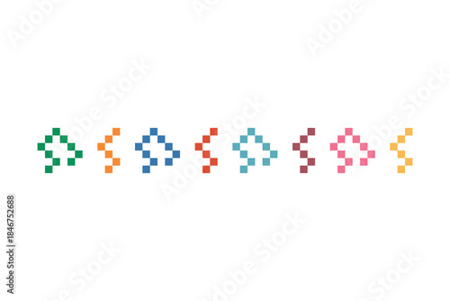 Cute background 8bit radio music sing song stereo volume speaker decoration radio sound 8 bit pixel art game vector.