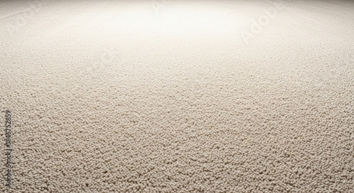 A clean, white carpet with a light beige color, featuring a subtle texture and a smooth surface.