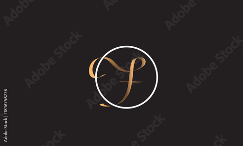 FF, F , FF Abstract Letters Logo Monogram