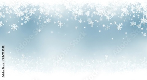 A snowflake pattern on a blue background with a white border.