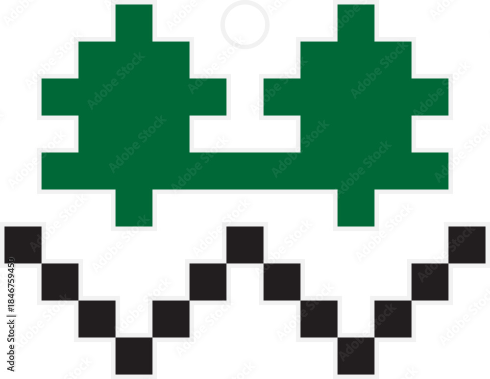 Obraz premium 트리모양의 픽셀아트