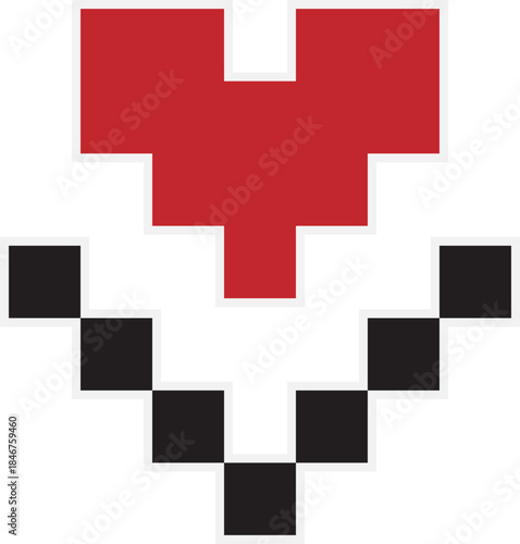 하트모양의 픽셀아트