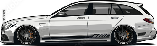 side view of a german performance car